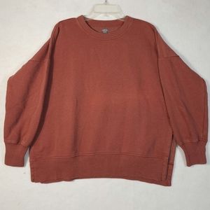 Aerie Light Colored Light Orange Split Side Oversized Sweatshirt Sweater M